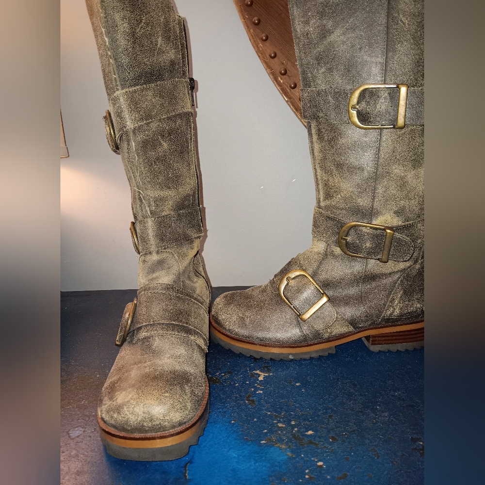 Jim Barnien Rustic black leather boots - Picture 3 of 7